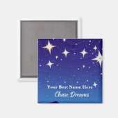 NIght Chase Dream Starry Night Magnet (Vorderseite/Rückseite)