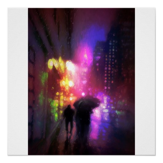 NIGHT CITY RAIN DRUCK (Vorderseite)