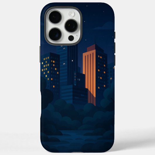 Night City Skyline Case-Mate iPhone Hülle (Rückseite)
