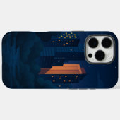 Night City Skyline Case-Mate iPhone Hülle (Rückseite (Horizontal))