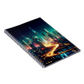 Night Cityscape Notebook Notizblock (Rechte Seite)