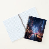 Night Cityscape Sci-Fi Notizblock (Innenseite)