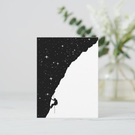 Night Climbing Postkarte (Stehend Vorderseite)