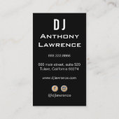 Night Club Beruflich DJs Visitenkarte (Rückseite)