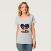 Night Creator Cozy Heart Window Art T-Shirt (Vorderseite Vollansicht)