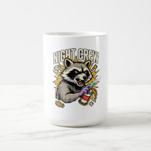 Night Crew Waschbär Graffiti Langarmshirt Kaffeetasse