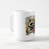 Night Crew Waschbär Graffiti Langarmshirt Kaffeetasse (Vorderseite Links)