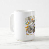 Night Crew Waschbär Langarmshirt Kaffeetasse (Vorderseite Links)