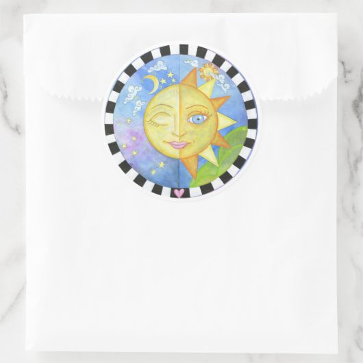 Night & Day Aufkleber (Tasche)