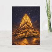 Night Desert Sulca Tortoise birthday cake mountain Karte (Vorderseite)