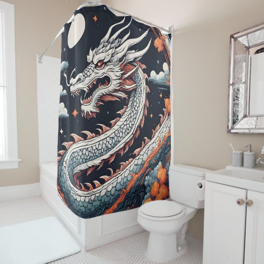 night dragon shower curtain duschvorhang (Beispiel)