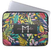 Night Dschungel farbenfrohe exotische botanische M Laptopschutzhülle (Vorderseite)