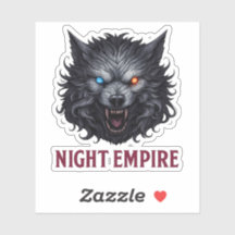 Night Empire Wolf Sticker - Custom Cut Vinyl Decal