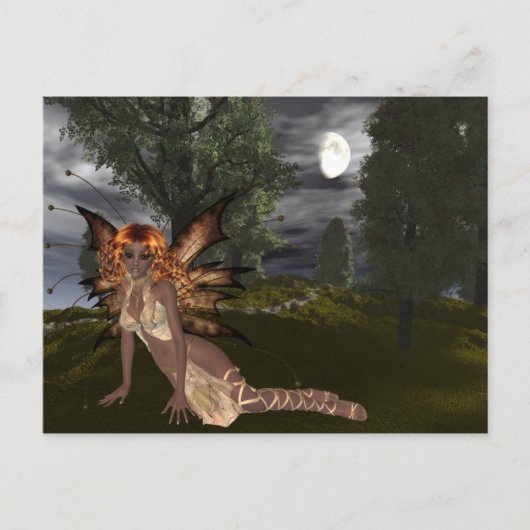 Night Fairy Design 1 - Fantasy Fee Postkarten (Vorderseite)