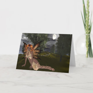 Night Fairy Design 1 - Fantasy Grußkarte Feiertagskarte