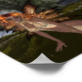 Night Fairy Design 1 - Fantasy Print Poster (Ecke)