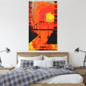 "Night Falls", acrylic, experimental series Leinwanddruck (Insitu (Schlafzimmer))