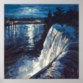 Night Falls - Malerischer Art Illustration Style Poster (Vorne)