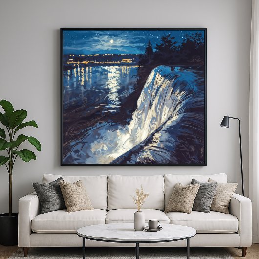 Night Falls - Malerischer Art Illustration Style Poster