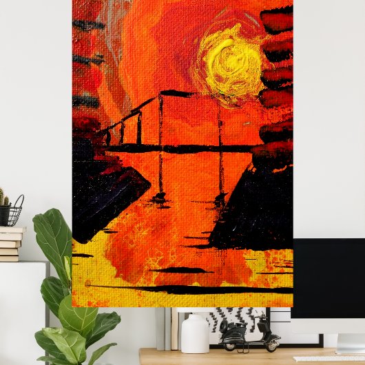 Night Falls Poster (Heimbüro)