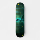 Night Fantasy Blue Woman in Trees Skateboard Deck (Vorne)