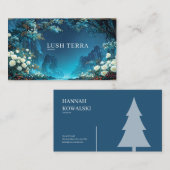 Night Floral White Rose and Canyon Landscape Visitenkarte (Vorne/Hinten)