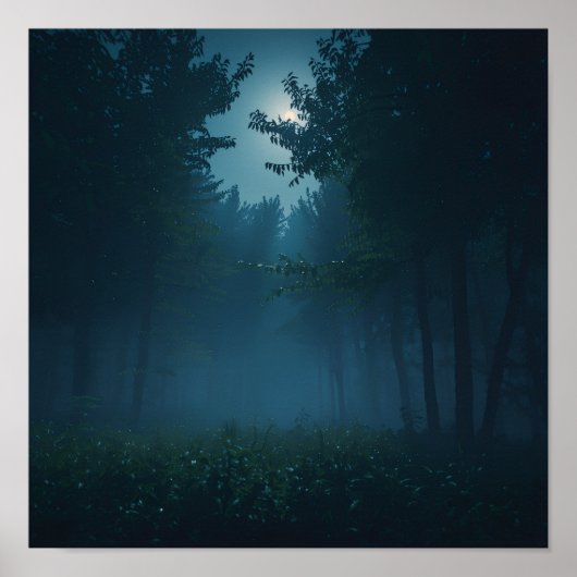 Night Forest Moonlight Poster (Vorne)