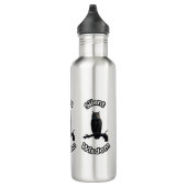 **Night Forest Owl – Realistic Nocturnal Owl Illu Edelstahlflasche (Rechts)