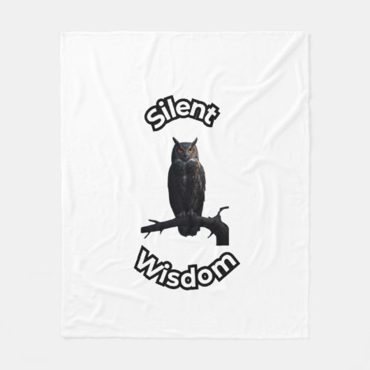  **Night Forest Owl – Realistic Nocturnal Owl Illu Fleecedecke (Vorderseite)