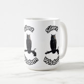 **Night Forest Owl – Realistic Nocturnal Owl Illu Kaffeetasse (VorderseiteRechts)