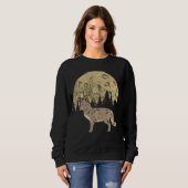 Night Forest Pack Animal Wildlife Wild Predator Mo Sweatshirt (Vorne ganz)