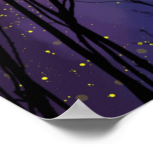 Night Forest Sky Poster (Ecke)