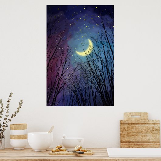 Night Forest Sky Poster (Küche)