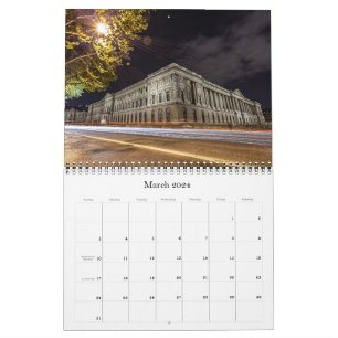 Night Foto 2024 Calendar Welt Berühmte Landschaft Kalender