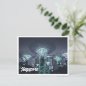 Night Foto Singapore Gardens Postcard Postkarte (Stehend Vorderseite)