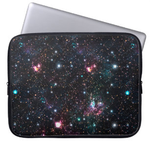 Night Galaxy Space PrintNahtloses Muster in Wieder Laptopschutzhülle