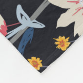 Night Garden Floral Navy Muster Fleecedecke (Ecke)