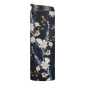 Night Garden Floral Navy Muster Thermosbecher (Nach rechts gedreht)