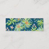 Night Garden Watercolor Botanischer Garten Mini Visitenkarte (Vorderseite)