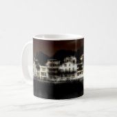 Night Gebäude digitale Wirkung des Stileindrucks Kaffeetasse (Vorderseite Links)