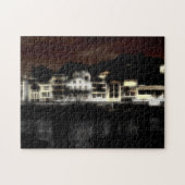 Night Gebäude digitale Wirkung des Stileindrucks Puzzle (Horizontal)