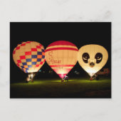 Night Glow Balloon Postkarte (Vorderseite)