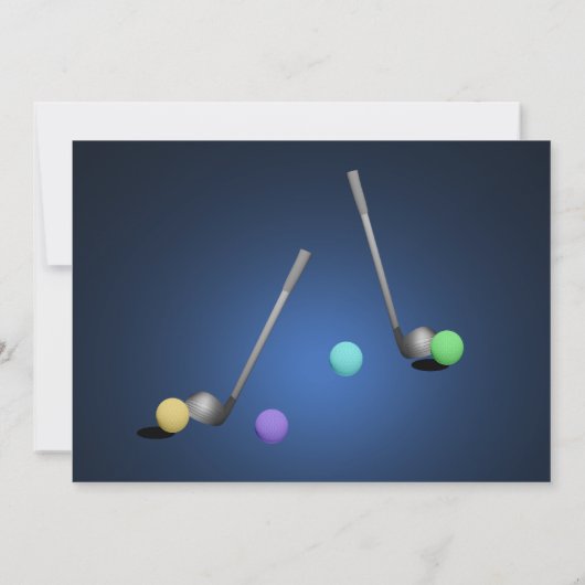 Night Glow Golf Party Einladung (Rückseite)