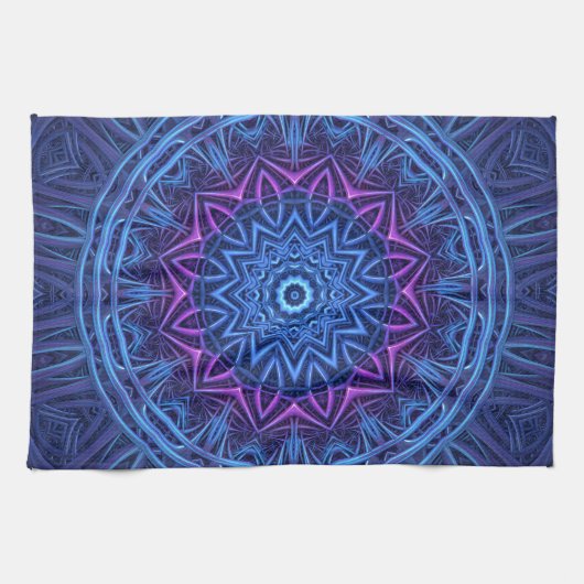 Night Glow Mandala Küchentuch (Horizontal)
