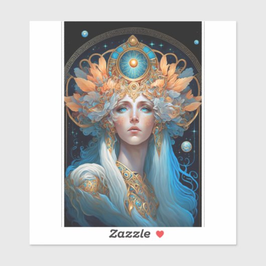 Night Goddess Queen Fantasy Art Aufkleber (Blatt)