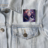 Night Goddess Queen Fantasy Art Button (Beispiel)