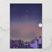 Night Gold Save the Date Folieneinladung (Rückseite)