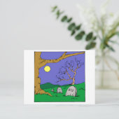 Night Graveyard Postkarte (Stehend Vorderseite)