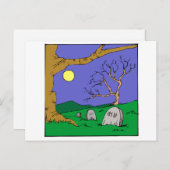 Night Graveyard Postkarte (Vorne/Hinten)
