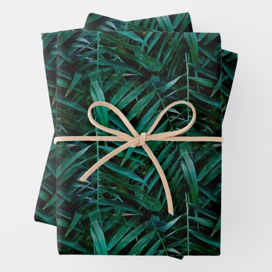 Night Green Tropical Palm Blätter (Beispiel)